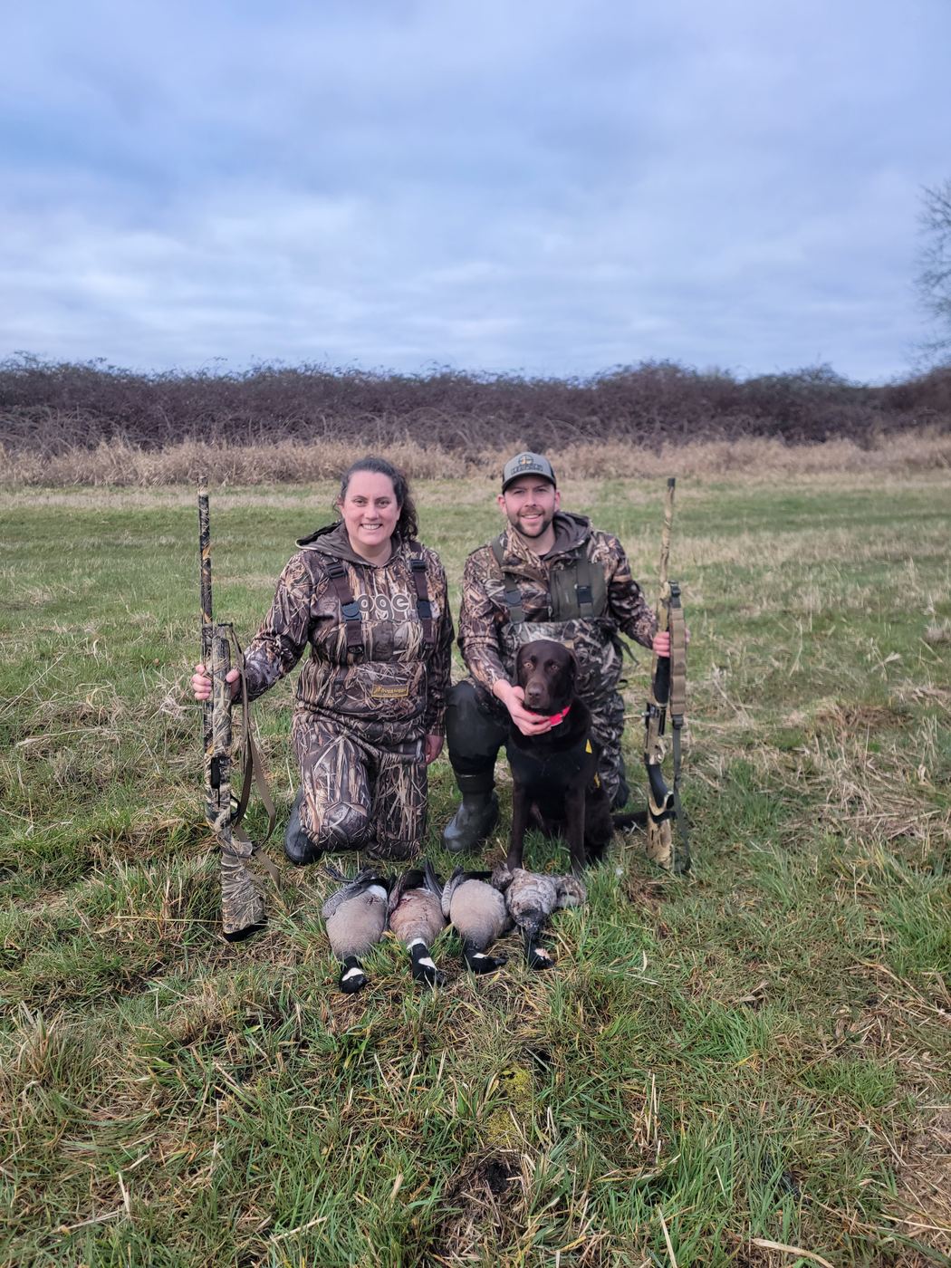 Joe and Katie after a duck hunt